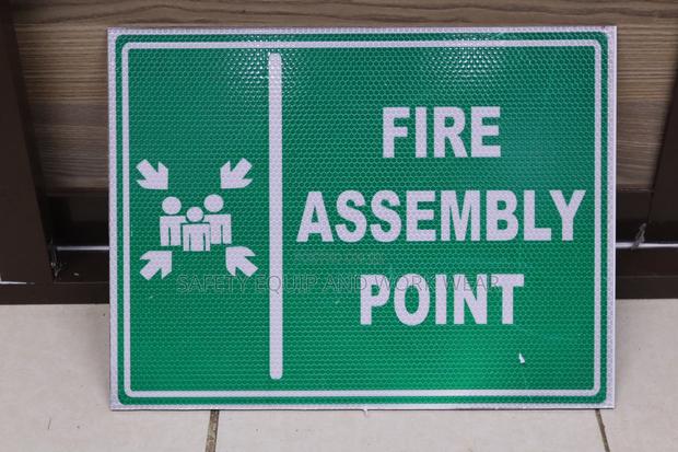 Fire Assembly Point Reflective Signage - main view