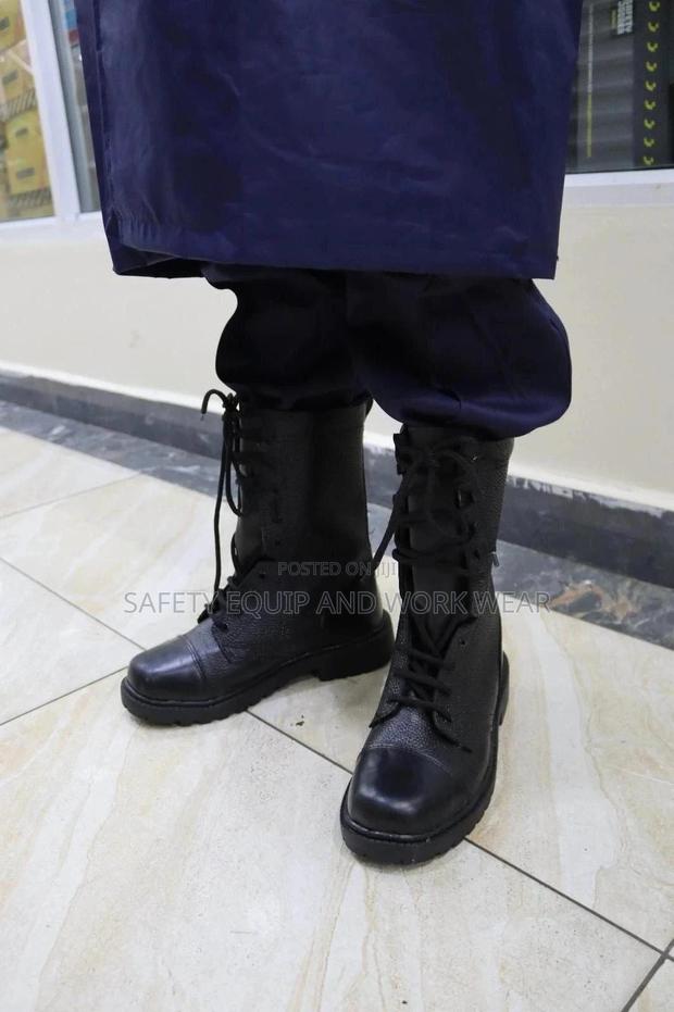 Security Guard Boots Black Leather - main view