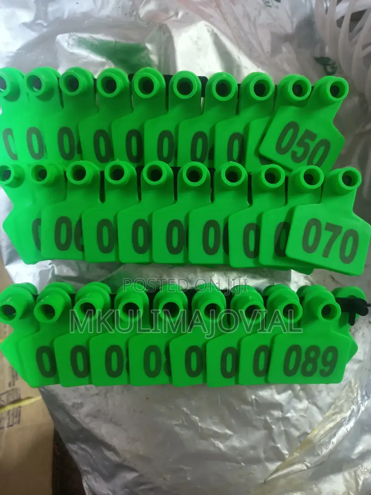 Green Broad/S Ear Tags for Sheep/Goat/Cow