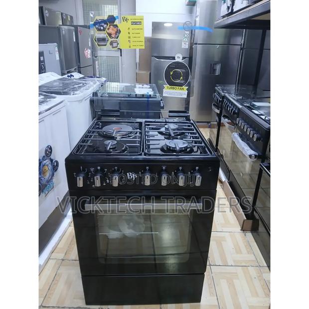 Cooker 3gas+1electric BJS Standing,Black With Electric Oven