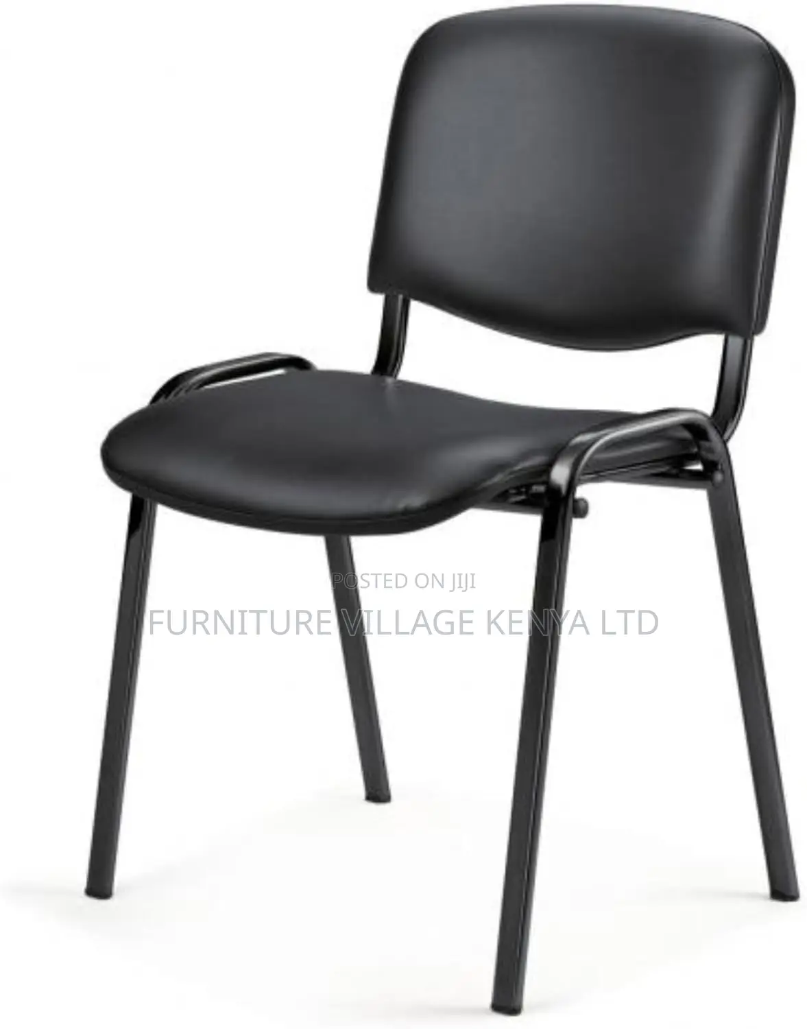 Office Chair: Stackable Visitor's Chair With Metal Frame