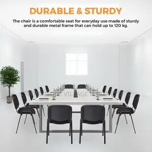 Office Chair: Stackable Visitor's Chair With Metal Frame