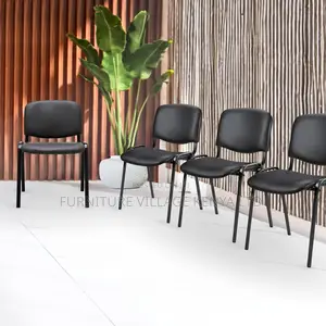 Office Chair: Stackable Visitor's Chair With Metal Frame