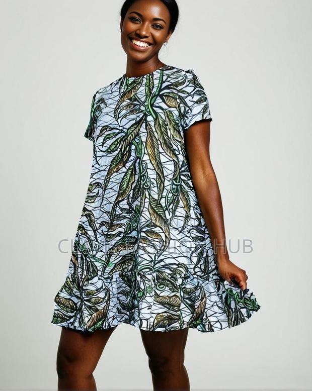 Ankara Print Short Summer Dress for Ladies