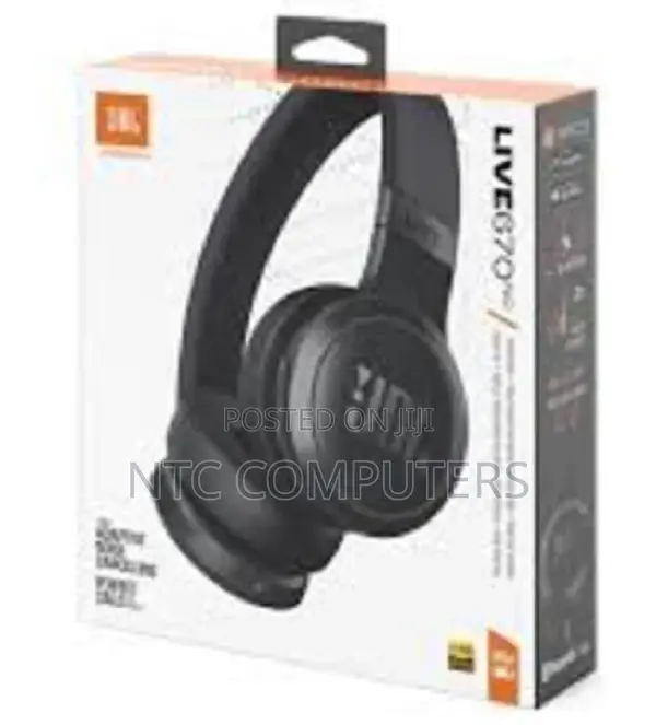 <<>Jbl Live 670nc Wireless on-Ear Headphones Black
