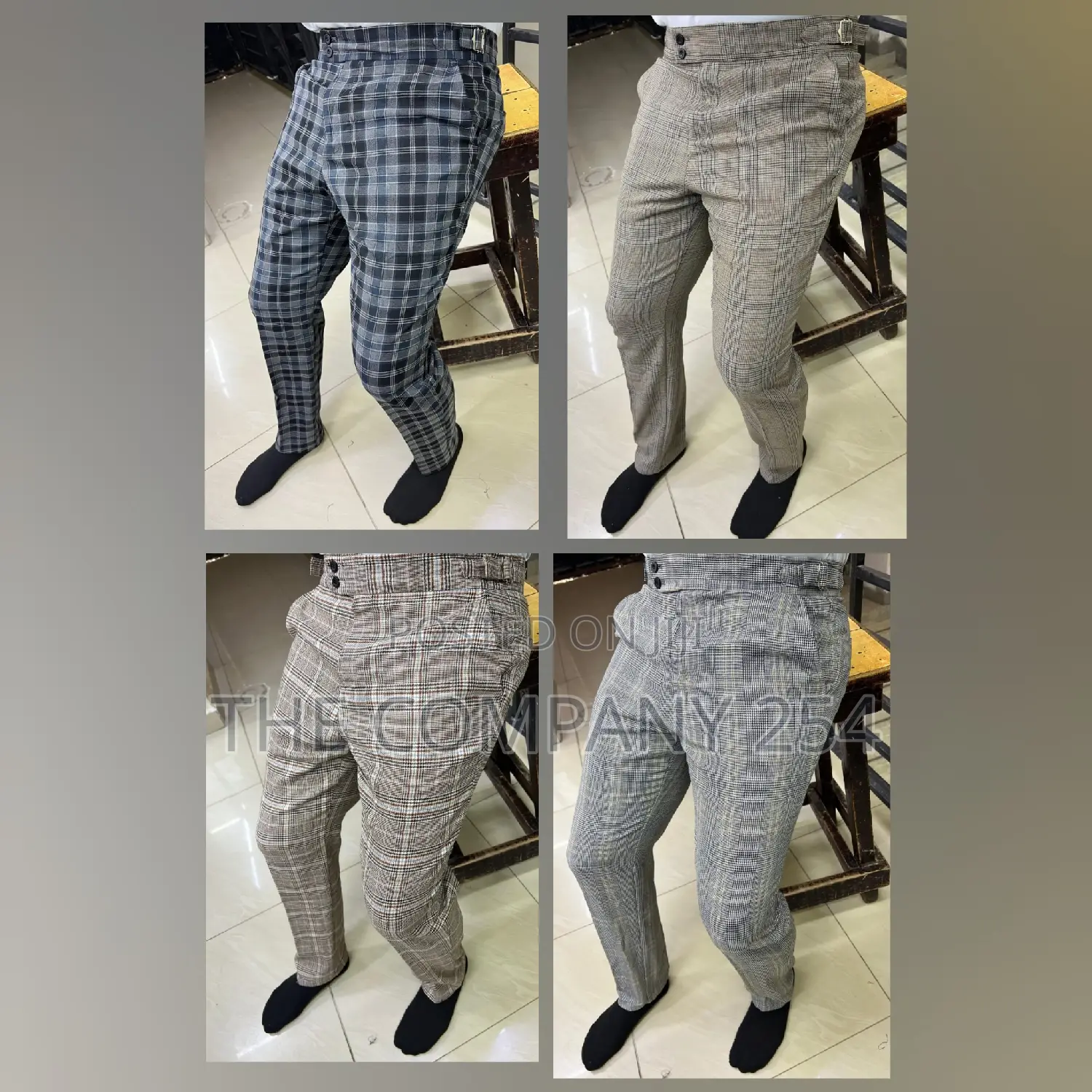 Designer Legit Plaid Vintage Official Casual Pants Trousers