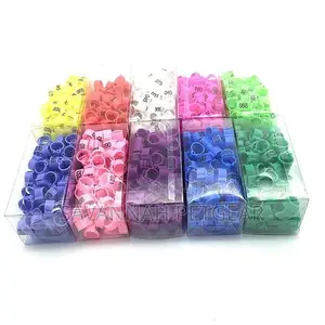 100PCS Plastic Open-Loop Poultry Ankle Rings in 6 Colors