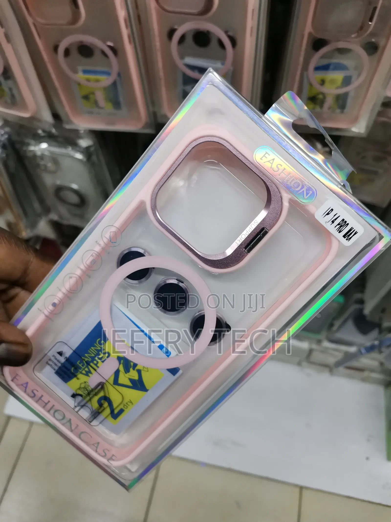 Magsafe Clear Case With Lens Protector for 14 Pro Max-Pink