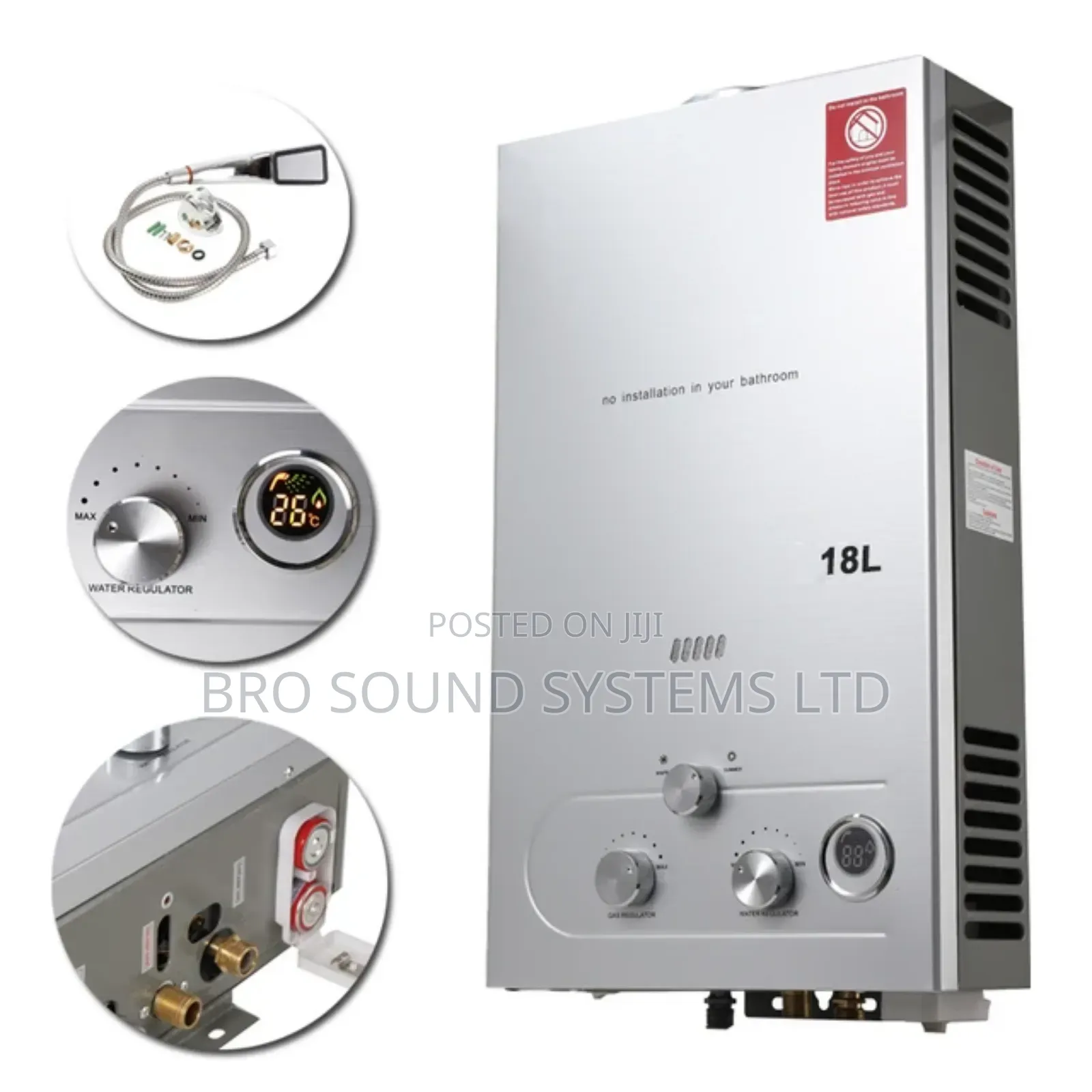 18L LPG Tankless Instant Shower Smart Fast Water Heater