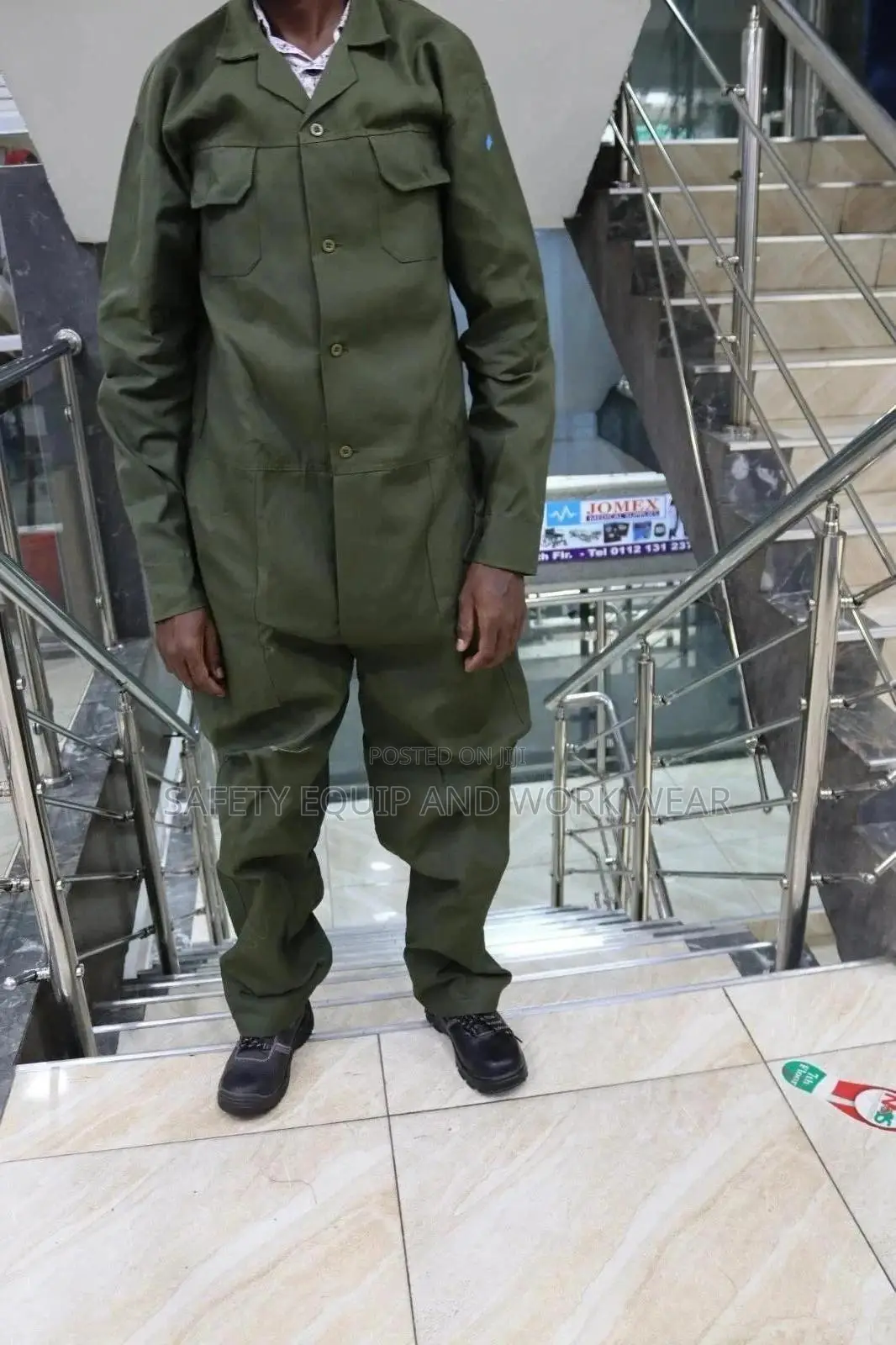 Overall Branded Jungle Green