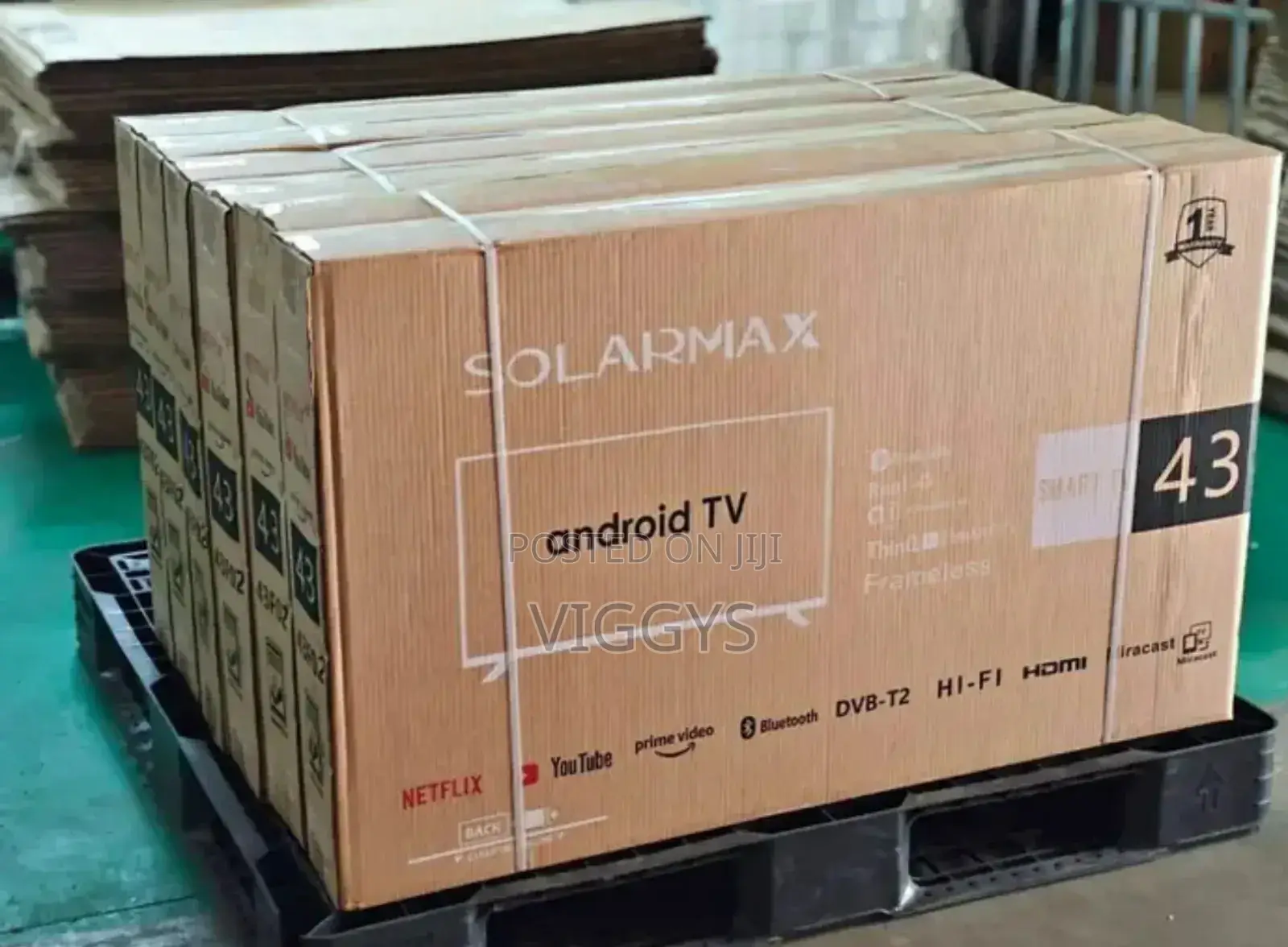 New Solarmax 43 Inch Smart TV Bluetooth Enabled E-54