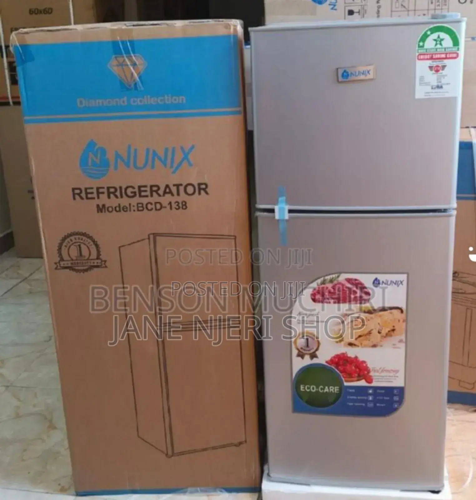 Nunix Double Door 138 Litres Fridge