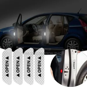 4pcs Door Reflective White Night Stickerdy
