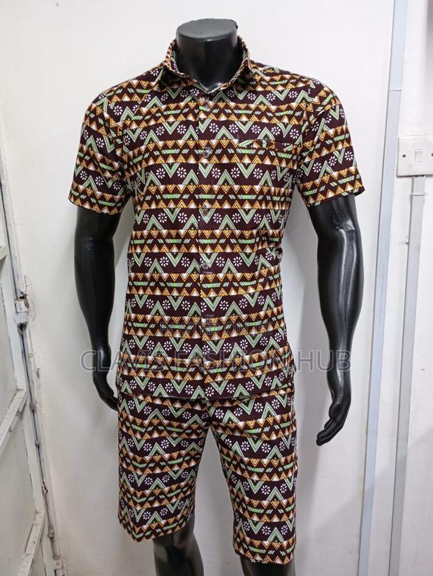 Kitenge Shirt and Shorts for Men