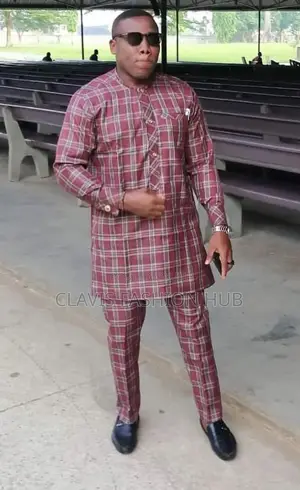 Checked Senator Suits for Grooms Men