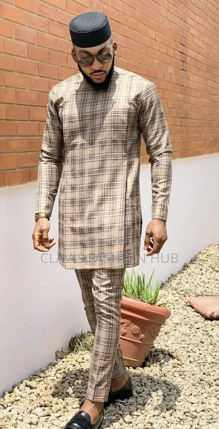 Checked Senator Suits for Grooms Men