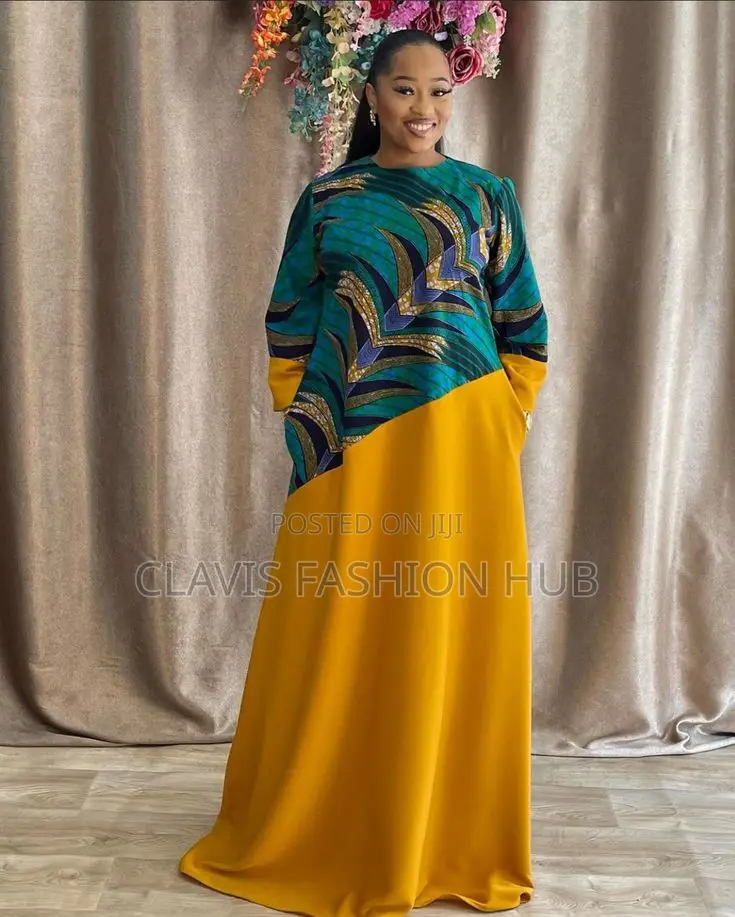 Maxi Nigerian Boubou Kitenge Dress for Women