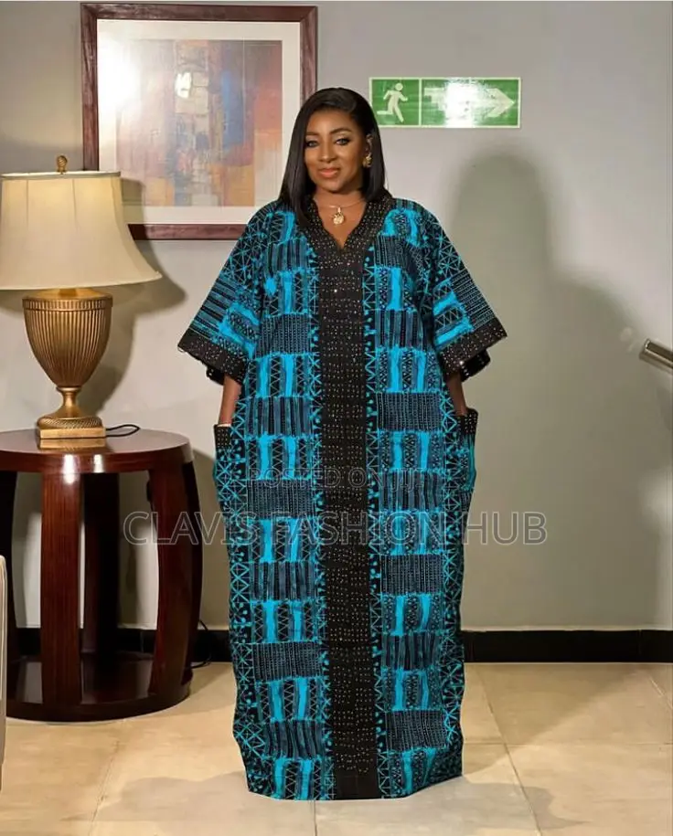 Maxi Nigerian Boubou Kitenge Dress for Women