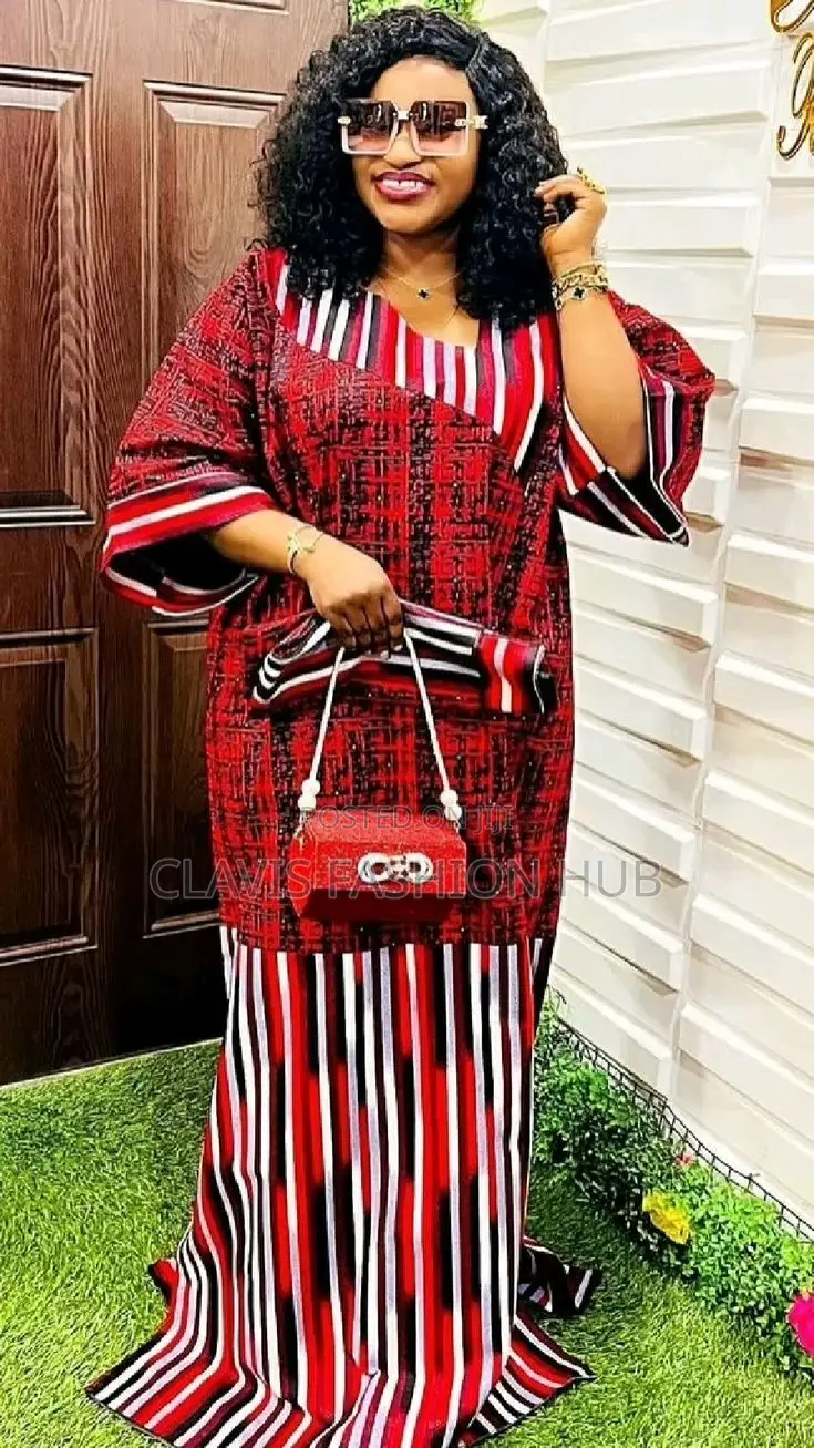 Maxi Nigerian Boubou Kitenge Dress for Women