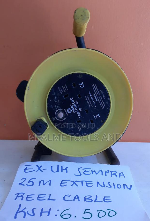 Extension Reel Cable - Genuine 25metres 240v Rail - Ex-Uk
