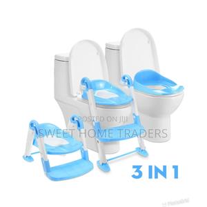 *3 in 1 Toilet Trainer Ladder Blue - thumbnail 2