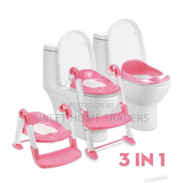 *3 in 1 Toilet Trainer Ladder Pink Available