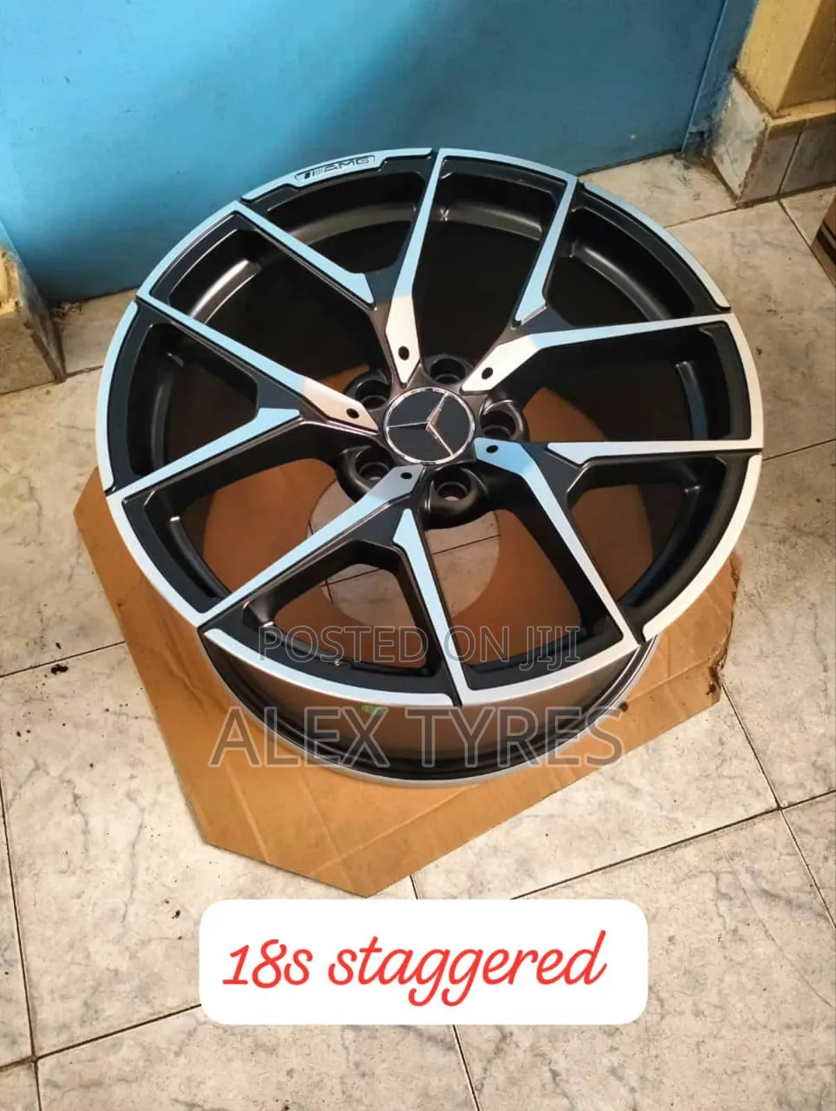 Size 18 Inches Mercedes Benz Staggered Rims Set
