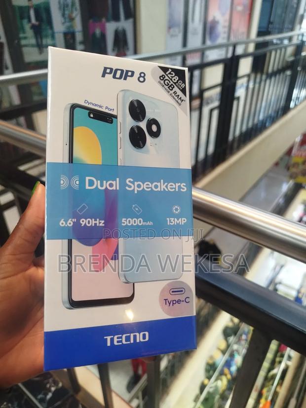 New Tecno Pop 8 128 GB Black - thumbnail 3