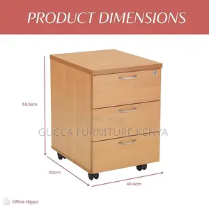 Cabinets: Office 3 Drawer Mobile Pedestal Storage Cabinet