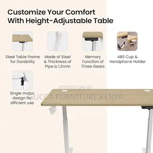 Office Tables: 1400mm Height Adjustable Computer Table
