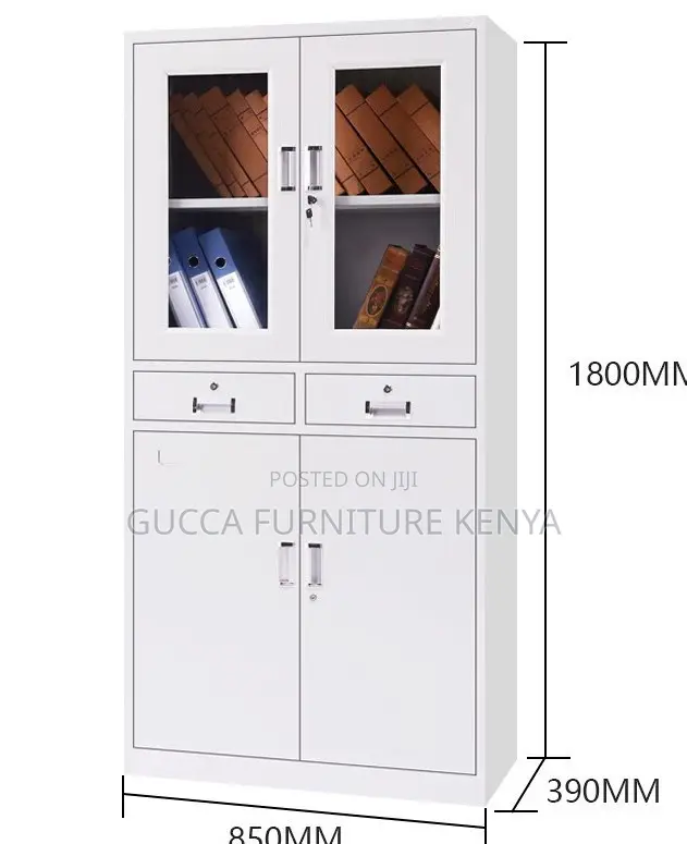 Cabinets:Office 2-Door Steel Storage Cabinet With Drawers