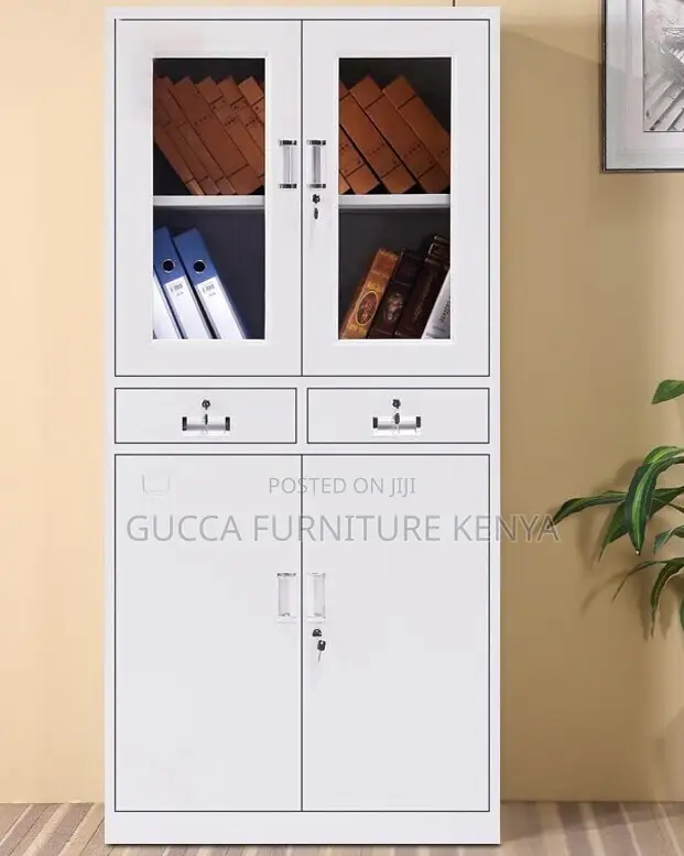 Cabinets:Office 2-Door Steel Storage Cabinet With Drawers