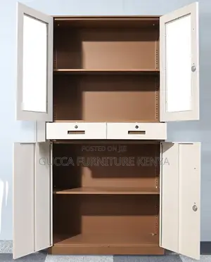 Cabinets:Office 2-Door Steel Storage Cabinet With Drawers