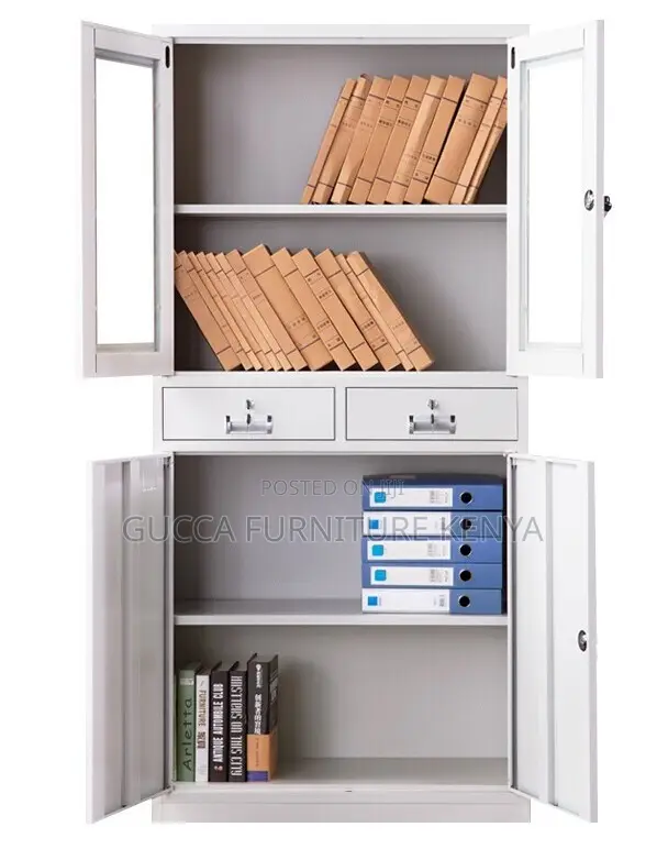 Cabinets:Office 2-Door Steel Storage Cabinet With Drawers