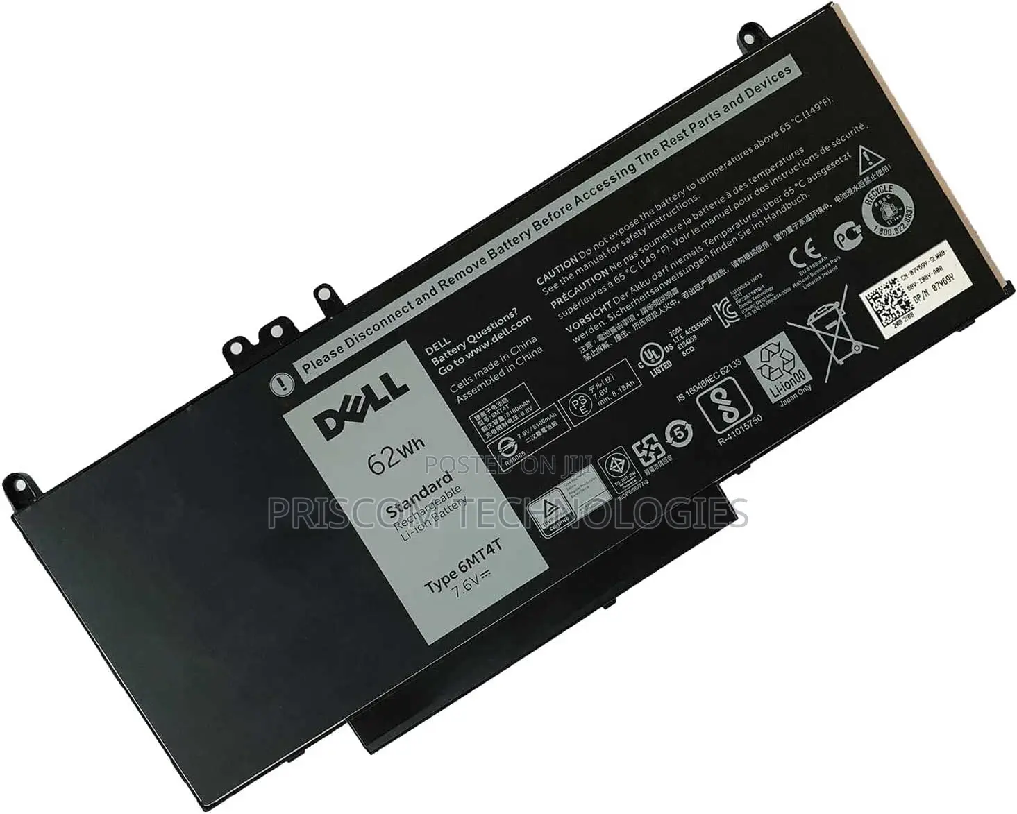 Dell Precision 15 3510 M3510 7V69Y TXF9M 79VR Laptop Battery