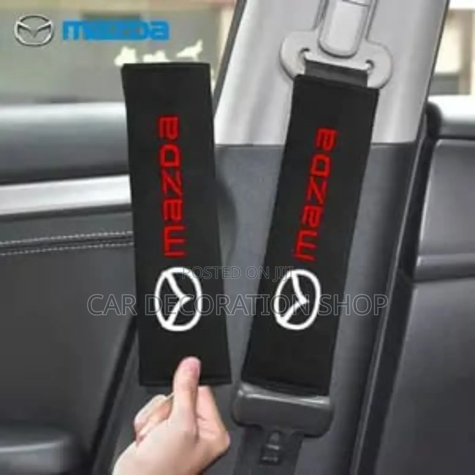 2* Mazda Branded Safety Belt Pads Standard Size
