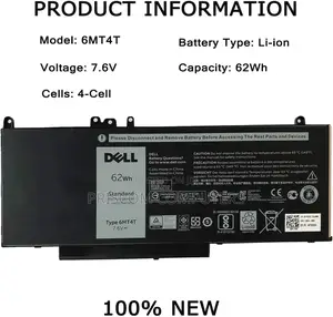 Laptop Battery for Dell Precision 15 3510 M3510 6MT4T 06MT4T