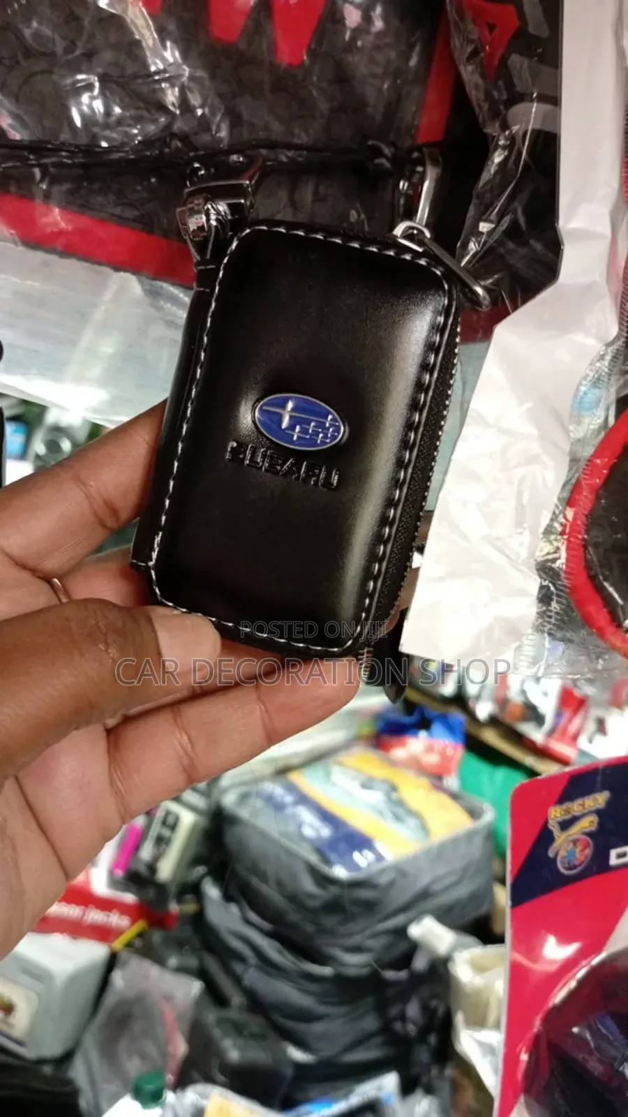 Subaru Branded Key Alarm Pouch Leather Bag