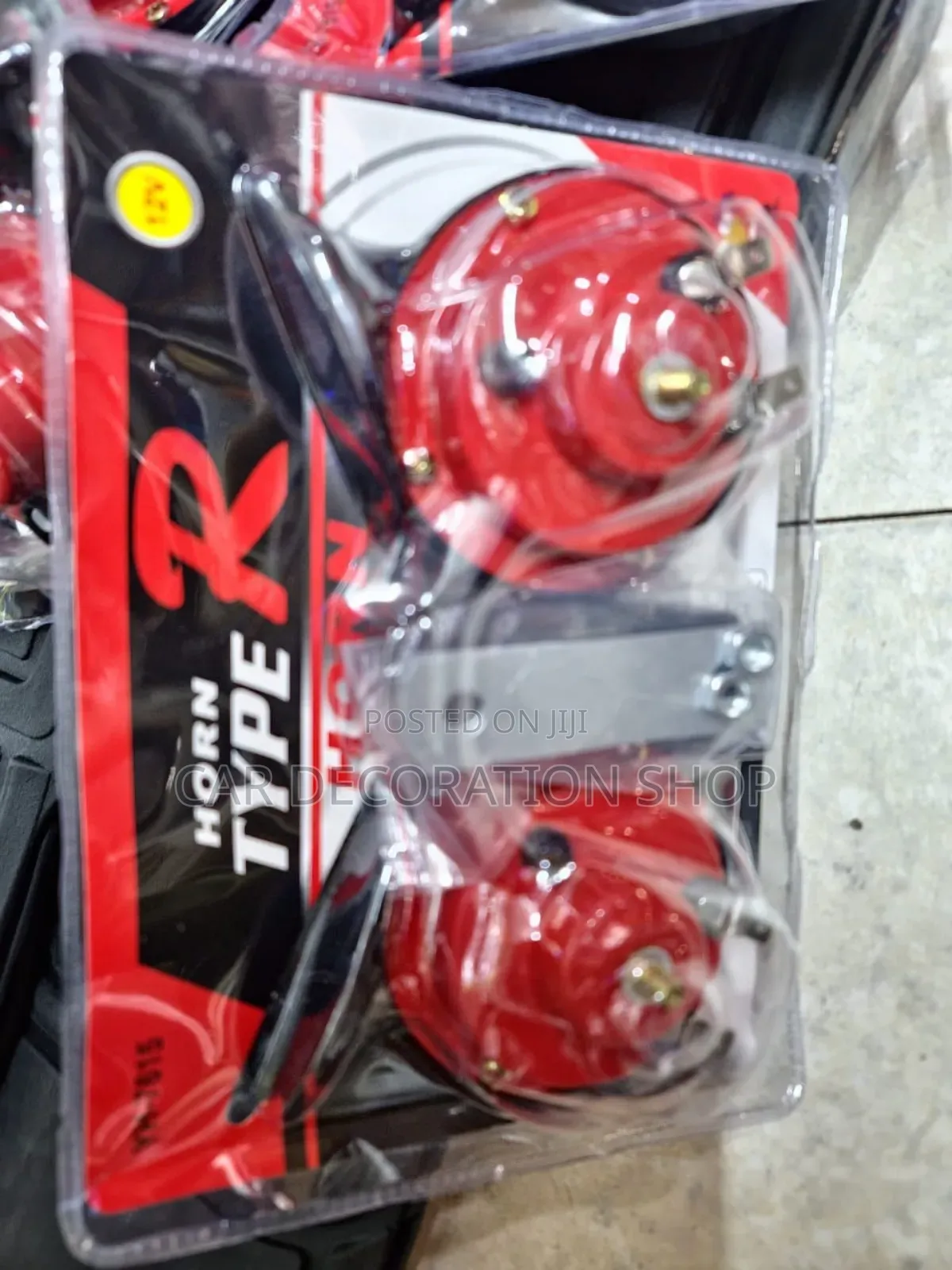 Brand New 12v Red Horn With Peugeot Sound for All Cars