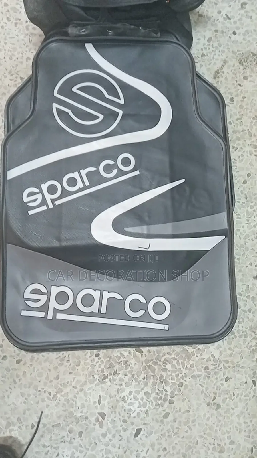 Sparco Black Grey Mats 5pc Set