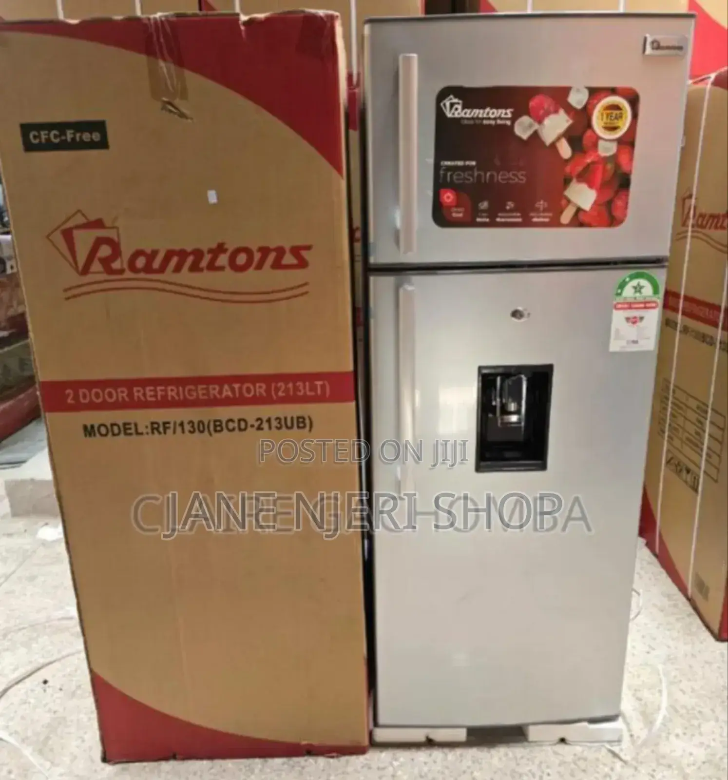 Door Direct Cool Plus Dispenser Ramtons Fridge 213l