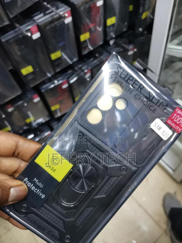 Hard Camshield Case for Galaxy A25 With Ring Holder-Black - thumbnail 2