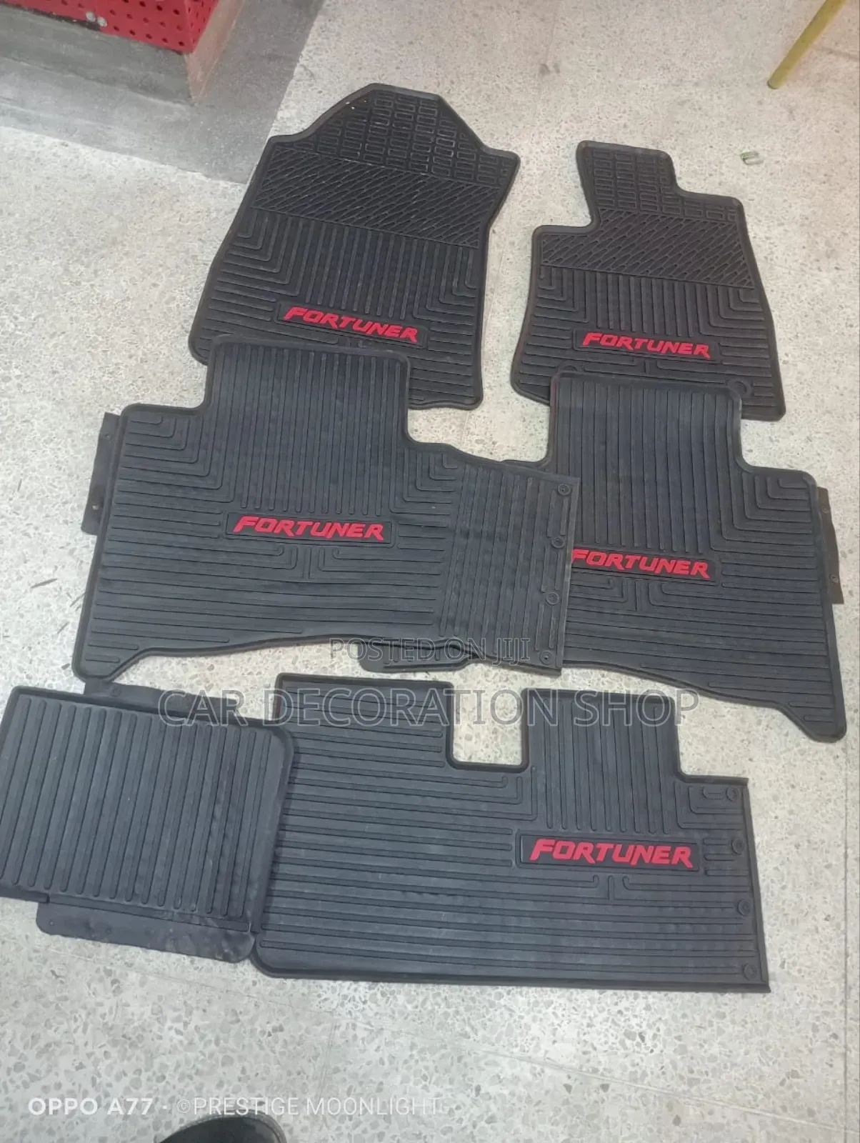 Rubber Fortuner Logo Black Mats
