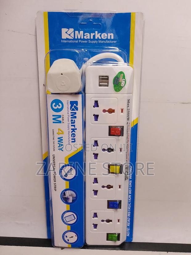 Child Safety Shutter 4 Ways Power Extension 2500w - main view