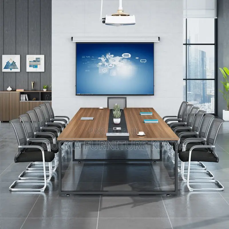 Boardroom Table:2.4M Rectangular Engineered Wood Officetable