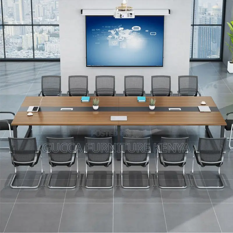 Boardroom Table:2.4M Rectangular Engineered Wood Officetable