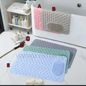 Bathroom Anti-Slip Mat With a Foot Brush