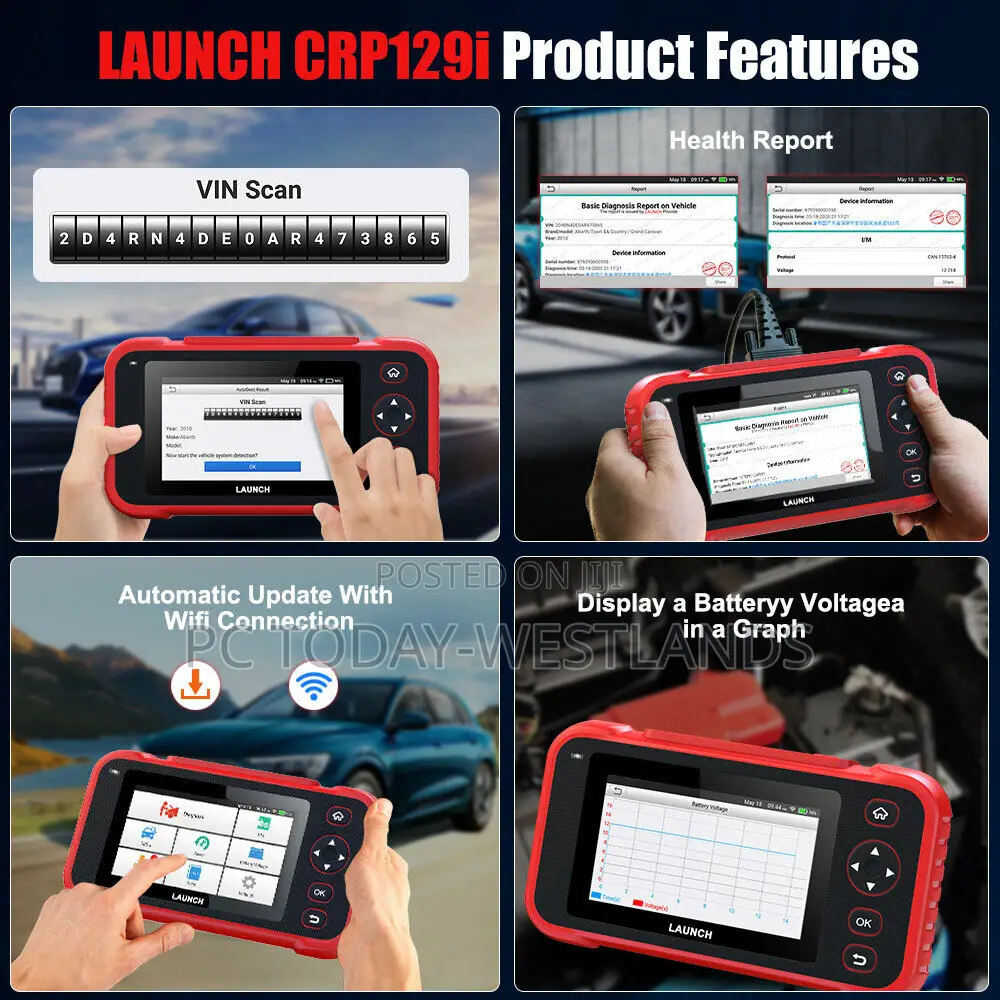 Launch X431 Crp129i V2.0 Obd2 Car Diagnostic Scanner Tool