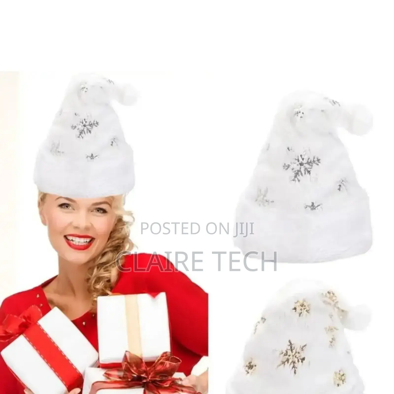 White Christmas Hats Available