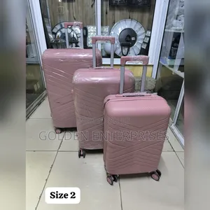 3 in 1 Unbreakable Double Zip Rubber Suitcase, Size2